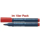  10 Permanentmarker Maxx 133 von Schneider, rot 